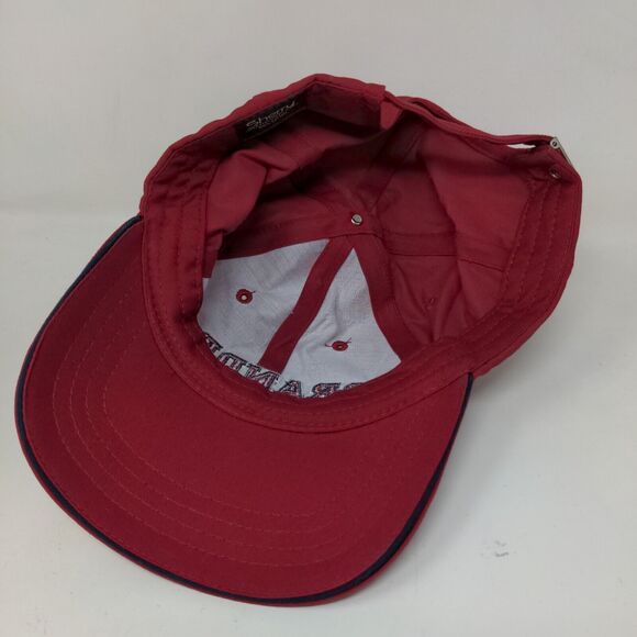 Sherry Resortwear Men's Slideback Hat Red Adjustable Embroidered Grandpa Logo - Picture 6 of 7